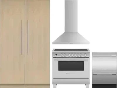 5 Piece Package Includes Refrigerator, Freezer, Range, Hood And Dishwasher